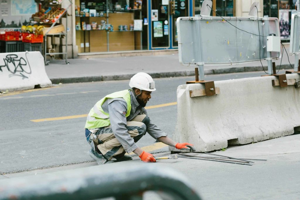 construction man working on street